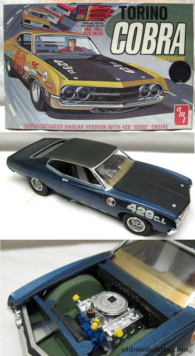 AMT 1/25 1970 Ford Torino Cobra Sportsroof, T321 plastic model kit